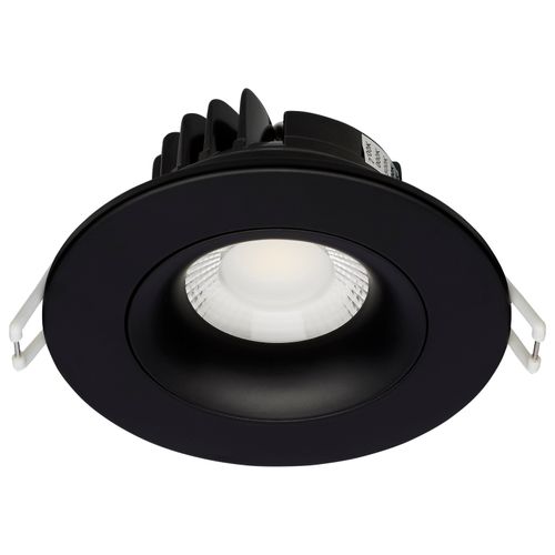 Main product image of 12 Watt LED Direct Wire Downlight Gimbaled 3.5" CCT Selectable Round Remote Driver Black Finish 840 Lumens 120 Volt