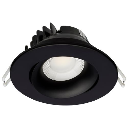 Main product image of 12 Watt LED Direct Wire Downlight Gimbaled 3.5" CCT Selectable Round Remote Driver Black Finish 840 Lumens 120 Volt