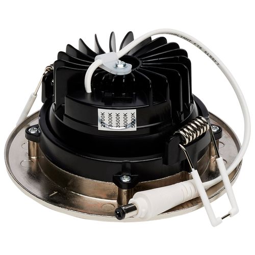 Main product image of 12 Watt LED Direct Wire Downlight Gimbaled 3.5" CCT Selectable Round Remote Driver Brushed Nickel Finish 840 Lumens 120 Volt