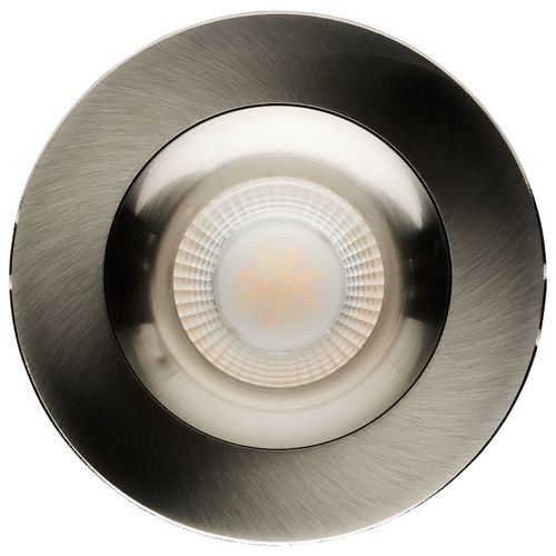 Main product image of 12 Watt LED Direct Wire Downlight Gimbaled 3.5" CCT Selectable Round Remote Driver Brushed Nickel Finish 840 Lumens 120 Volt