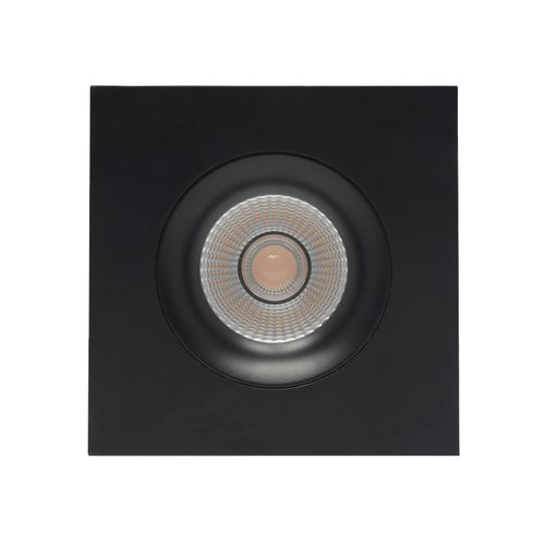 Main product image of 12 watt LED Direct Wire Downlight Gimbaled 3.5" 3000K 120 volt Dimmable Square Remote Driver Black