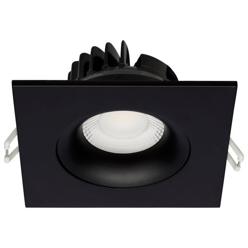 Main product image of 12 Watt LED Direct Wire Downlight Gimbaled 3.5" CCT Selectable Square Remote Driver Black Finish 840 Lumens 120 Volt