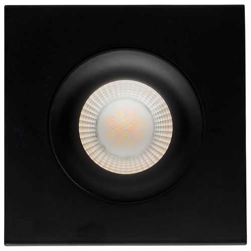 Main product image of 12 Watt LED Direct Wire Downlight Gimbaled 3.5" CCT Selectable Square Remote Driver Black Finish 840 Lumens 120 Volt