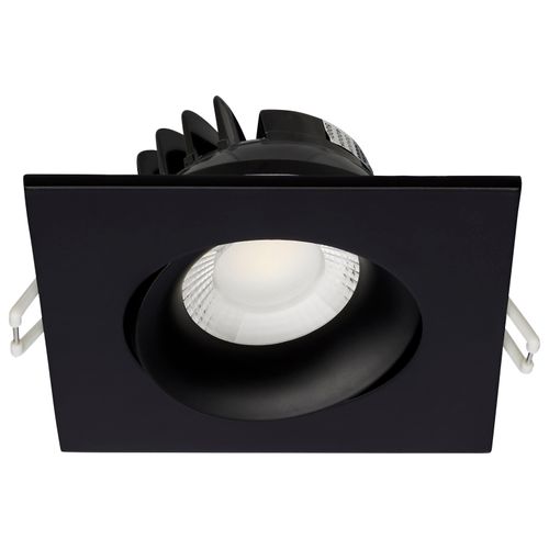 Main product image of 12 Watt LED Direct Wire Downlight Gimbaled 3.5" CCT Selectable Square Remote Driver Black Finish 840 Lumens 120 Volt