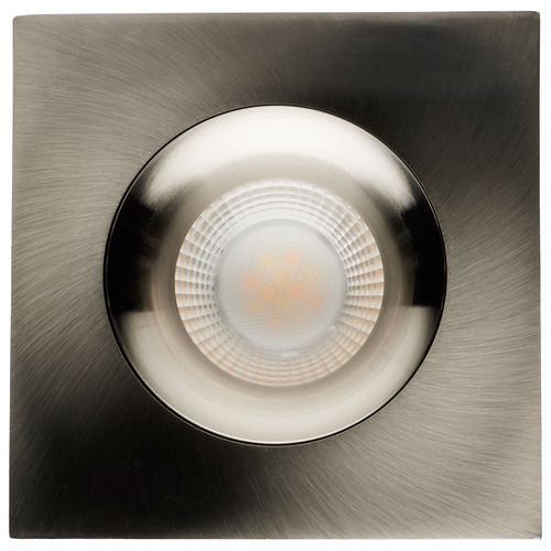 Main product image of 12 Watt LED Direct Wire Downlight Gimbaled 3.5" CCT Selectable Square Remote Driver Brushed Nickel Finish 840 Lumens 120 Volt