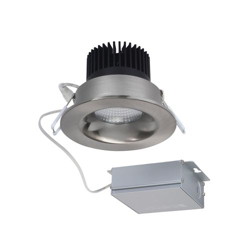 Main product image of 12 watt LED Direct Wire Downlight 3.5" 3000K 120 volt Dimmable Round Remote Driver Brushed Nickel