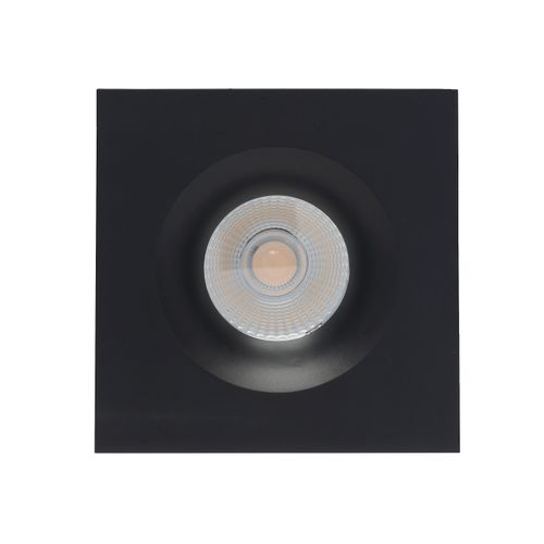 Main product image of 12 watt LED Direct Wire Downlight 3.5" 3000K 120 volt Dimmable Square Remote Driver Black