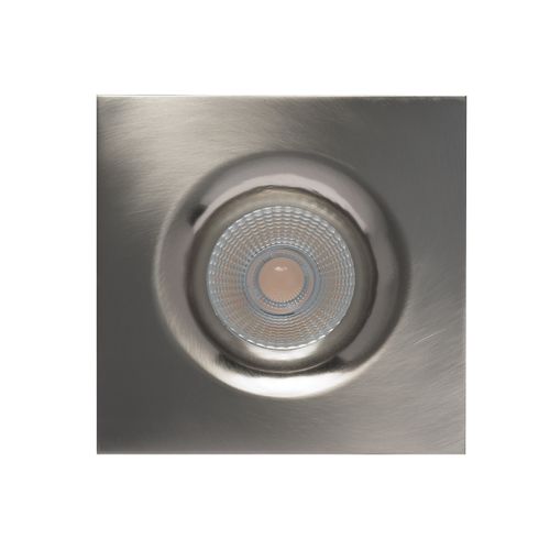 Main product image of 12 watt LED Direct Wire Downlight 3.5" 3000K 120 volt Dimmable Square Remote Driver Brushed Nickel