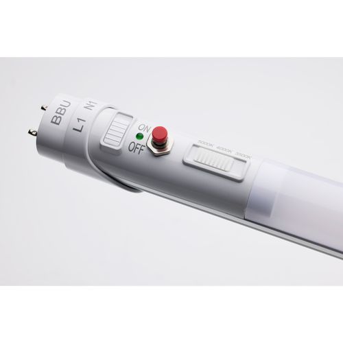 Main product image of 17 Watt 48 Inch T8 LED Bulb - 35K/40K/50K CCT Selectable - Ballast Bypass with Battery Backup - G13 Base - 120-277 Volt (20 Pack)