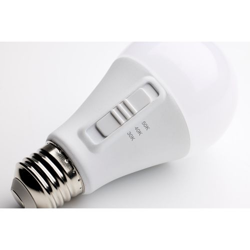 Main product image of 12 Watt A19 LED Bulb - Medium Base - CCT Selectable - White Finish - 90 CRI - 120 Volt (10 Pack)