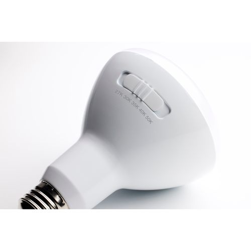 Main product image of 8.5 Watt BR30 LED Bulb - Medium Base - CCT Selectable - White Finish - 90 CRI - 120 Volt (6 Pack)