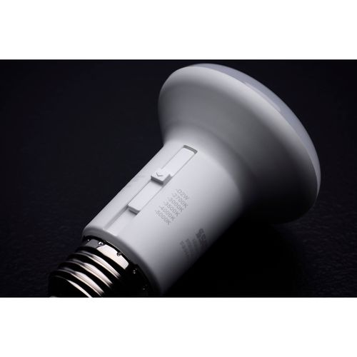 Main product image of 5.8 Watt R20 LED Bulb - 27K/30K/35K/40K/50K CCT Selectable - Dim to Warm - White Finish - 120 Volt (8 Pack)