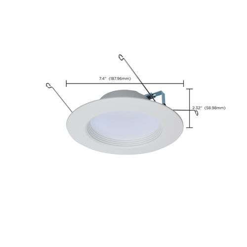 Main product image of 9 Watt LED Downlight Retrofit 5-6 Inches CCT Selectable Round White Finish 120 Volt (Pack of 3)