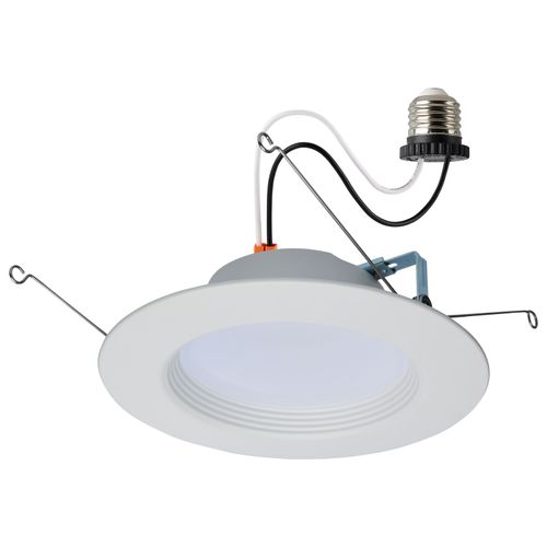 Main product image of 13.7 Watt LED Downlight Retrofit 5-6 Inches CCT Selectable Round White Finish 120 Volt (Pack of 2)