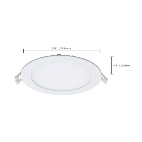 Main product image of 12 Watt LED Direct Wire Downlight Edge-lit 6" CCT Selectable 120 volt Dimmable Round Remote Driver (Pack of 2)