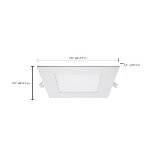 Main product image of 24 Watt LED Direct Wire Downlight Edge-lit 8" CCT Selectable 120 volt Dimmable Square Remote Driver