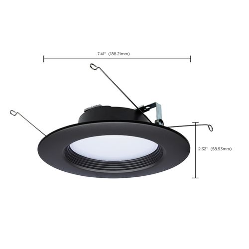 Main product image of 9 Watt LED Downlight Retrofit 5-6" CCT Selectable 120 Volts Bronze Finish (Pack of 2)