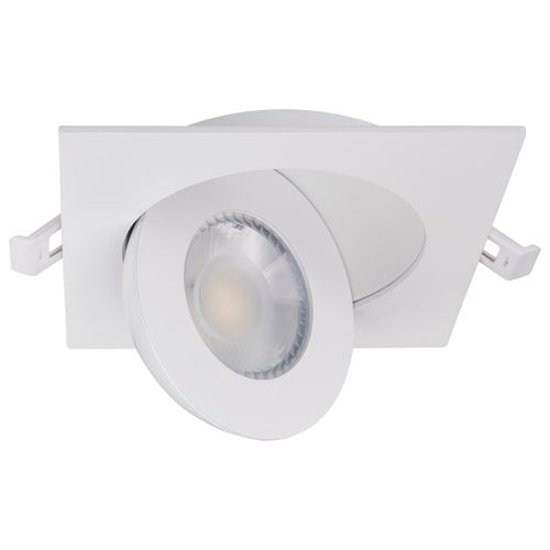Main product image of 9 Watt CCT Selectable LED Direct Wire Downlight Gimbaled 4 Inch Square Remote Driver White