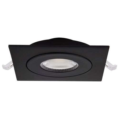 Main product image of 9 Watt CCT Selectable LED Direct Wire Downlight Gimbaled 4 Inch Square Remote Driver Black