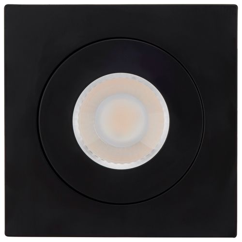 Main product image of 9 Watt CCT Selectable LED Direct Wire Downlight Gimbaled 4 Inch Square Remote Driver Black