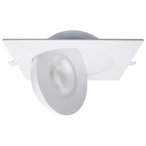 Main product image of 15 Watt CCT Selectable LED Direct Wire Downlight Gimbaled 6 Inch Square Remote Driver White