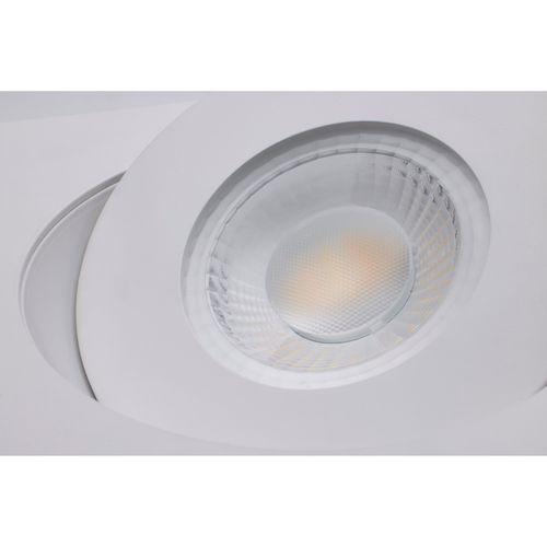 Main product image of 15 Watt CCT Selectable LED Direct Wire Downlight Gimbaled 6 Inch Square Remote Driver White