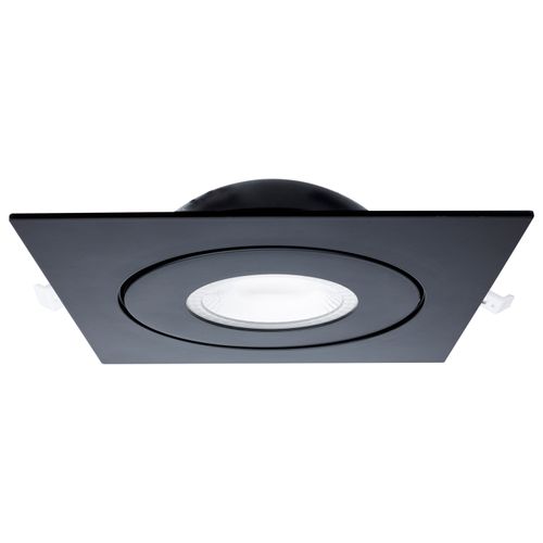 Main product image of 15 Watt CCT Selectable LED Direct Wire Downlight Gimbaled 6 Inch Square Remote Driver Black