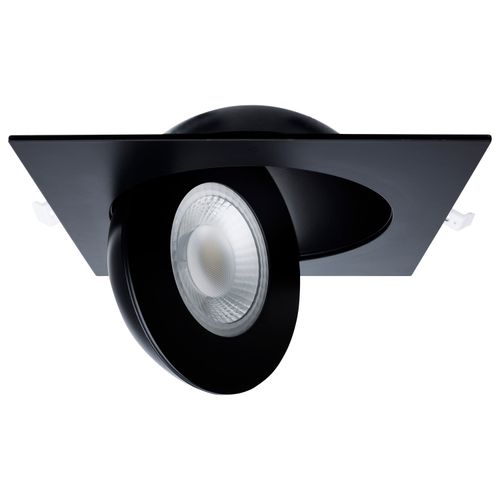 Main product image of 15 Watt CCT Selectable LED Direct Wire Downlight Gimbaled 6 Inch Square Remote Driver Black