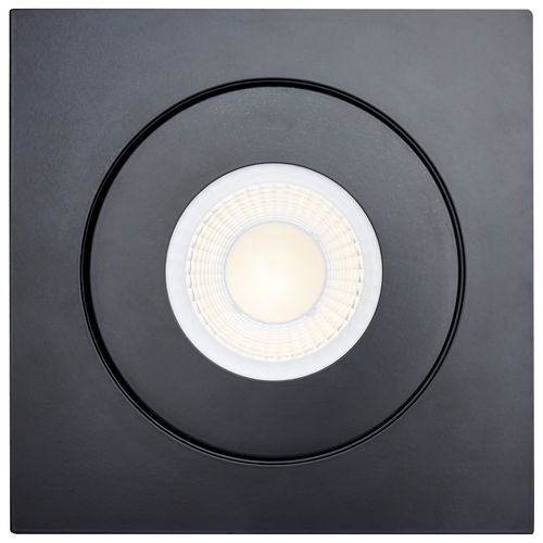 Main product image of 15 Watt CCT Selectable LED Direct Wire Downlight Gimbaled 6 Inch Square Remote Driver Black
