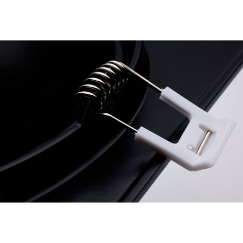 Main product image of 15 Watt CCT Selectable LED Direct Wire Downlight Gimbaled 6 Inch Square Remote Driver Black