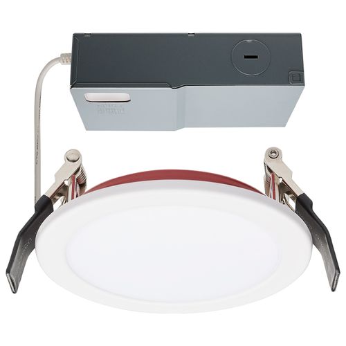 Main product image of 10 Watt LED Fire Rated 4 Inch Direct Wire Downlight Round Shape White Finish CCT Selectable 120 Volts Dimmable