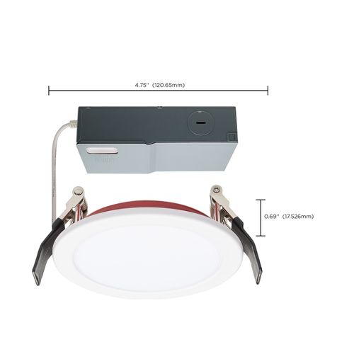 Main product image of 10 Watt LED Fire Rated 4 Inch Direct Wire Downlight Round Shape White Finish CCT Selectable 120 Volts Dimmable