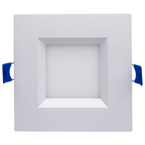 Main product image of 12 Watt LED Low Profile Regress Baffle Downlight 4" Remote Driver CCT Selectable Square Shape White Finish 120 Volt (Pack of 2)