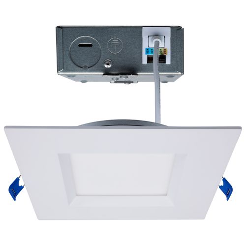 Main product image of 15 Watt LED Low Profile Regress Baffle Downlight 6" Remote Driver CCT Selectable Square Shape White Finish 120 Volt (Pack of 2)