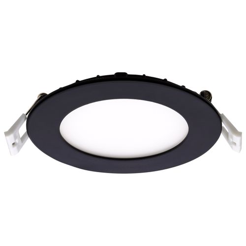Main product image of 10 Watt LED Direct Wire Downlight Edge-lit 4" CCT Selectable 120 volt Dimmable Round Remote Driver Black Finish (Pack of 2)