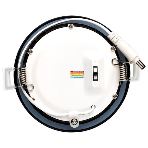 Main product image of 10 Watt LED Direct Wire Downlight Edge-lit 4" CCT Selectable 120 volt Dimmable Round Remote Driver Black Finish (Pack of 2)