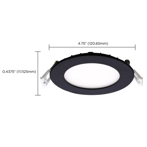 Main product image of 10 Watt LED Direct Wire Downlight Edge-lit 4" CCT Selectable 120 volt Dimmable Round Remote Driver Black Finish (Pack of 2)