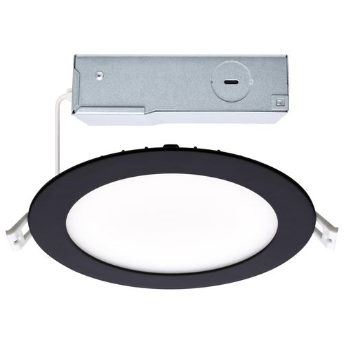 Main product image of 12 Watt LED Direct Wire Downlight Edge-lit 6" CCT Selectable 120 volt Dimmable Round Remote Driver Black Finish, S11875R1