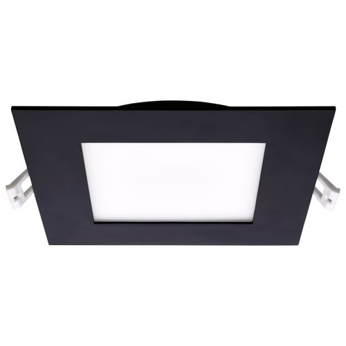Main product image of 12 Watt LED Direct Wire Downlight Edge-lit 6" CCT Selectable 120 volt Dimmable Square Remote Driver Black Finish (Pack of 2)