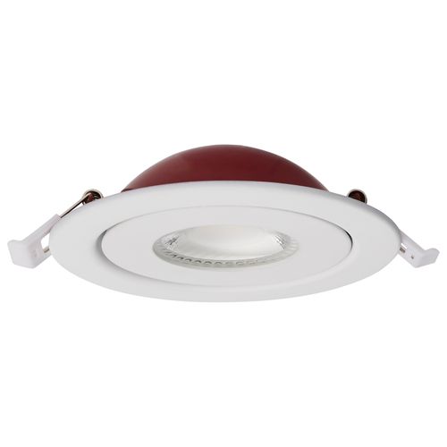 Main product image of 9 Watt LED Fire Rated 4 Inch Direct Wire Directional Downlight Round Shape White Finish CCT Selectable Dimmable 120 Volts (Pack of 2)