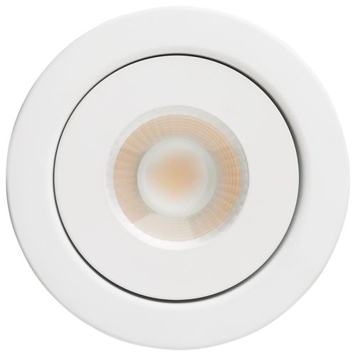 Main product image of 9 Watt LED Fire Rated 4 Inch Direct Wire Directional Downlight Round Shape White Finish CCT Selectable Dimmable 120 Volts (Pack of 2)