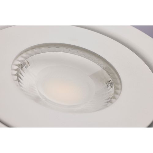 Main product image of 9 Watt LED Fire Rated 4 Inch Direct Wire Directional Downlight Round Shape White Finish CCT Selectable Dimmable 120 Volts (Pack of 2)
