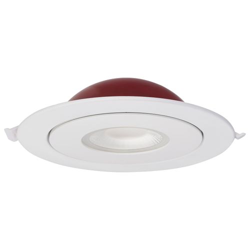 Main product image of 15 Watt LED Fire Rated 6 Inch Direct Wire Directional Downlight Round Shape White Finish CCT Selectable Dimmable 120 Volts