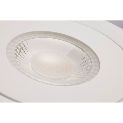 Main product image of 15 Watt LED Fire Rated 6 Inch Direct Wire Directional Downlight Round Shape White Finish CCT Selectable Dimmable 120 Volts