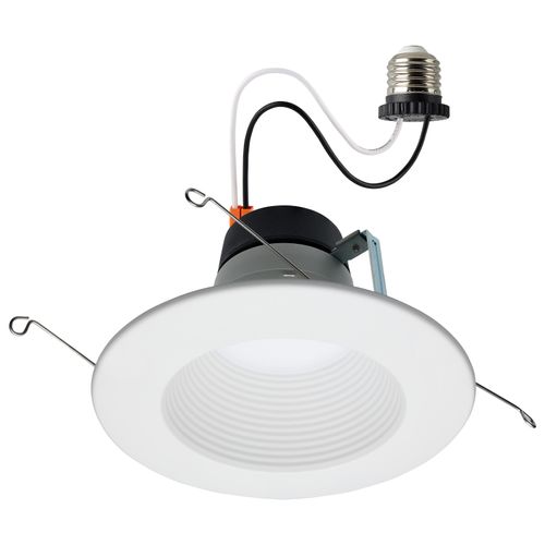Main product image of Field Selectable LED Downlight Retrofit Deep Baffle 8/10.5/13.5 Watts 27K/30K/35K/40K/50K CCT 5-6" Round Shape White Finish 120 Volts (Pack of 2)