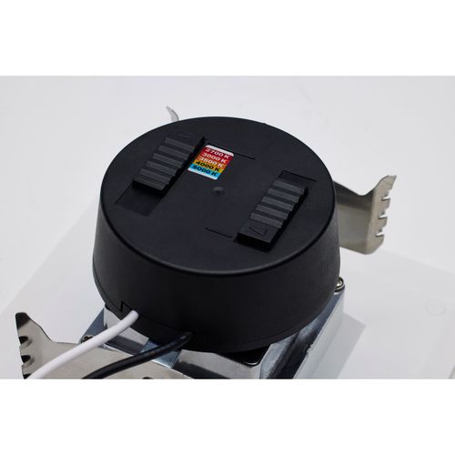 Main product image of Field Selectable LED Downlight Retrofit Deep Baffle 5.8/7/9.5 Watts 27K/30K/35K/40K/50K CCT 4" Square Shape White Finish 120 Volts (Pack of 2)