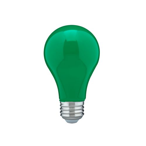 Main product image of 8 Watt A19 LED Bulb - Ceramic Green - Medium base - 360 deg. Beam Angle - 120 Volt (8 Pack)