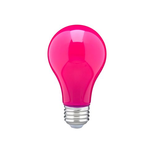 Main product image of 8 Watt A19 LED Bulb - Ceramic Pink - Medium base - 360 deg. Beam Angle - 120 Volt (8 Pack)