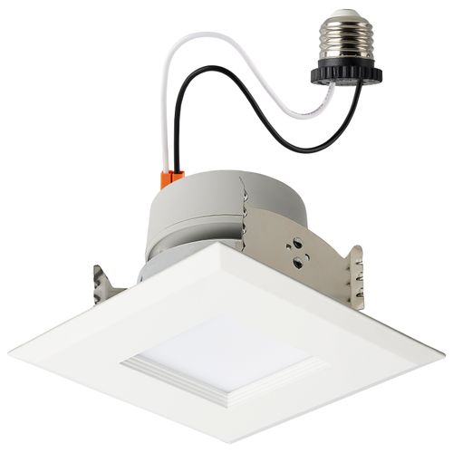 Main product image of LED Retrofit Downlight 5.5/6.5/8 Wattage Selectable CCT and Lumens Selectable 120 Volt ColorQuick and PowerQuick Technology Square White Finish (Pack of 2)