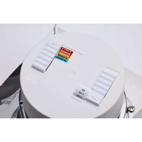 Main product image of LED Retrofit Downlight 5.5/6.5/8 Wattage Selectable CCT and Lumens Selectable 120 Volt ColorQuick and PowerQuick Technology Square White Finish (Pack of 2)